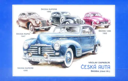 Tschechien. Automobile Skoda 2014. Muster-Stornierungsheft.