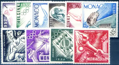 Monaco. Sport. Olympische Spiele Helksinki 1953.