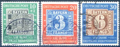 Westdeutschland. 100 Jahre Deutsche Briefmarke 1949. Gebraucht.