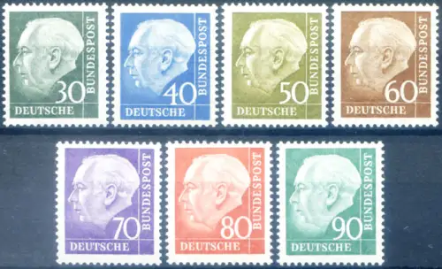 Westdeutschland. Definitiv. Präsident Heuss 1956-1957.