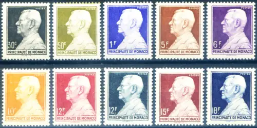 Monaco. Definitiv. Louis II 1948-1949.