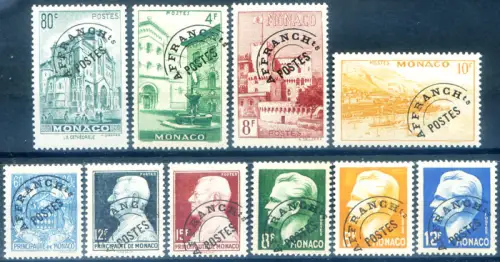 Monaco. Vorgestempelt 1943-1951.