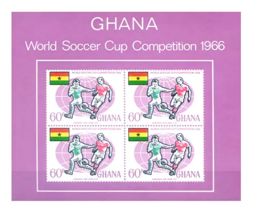 Ghana. Sport. Fußball 1966. Zettel.