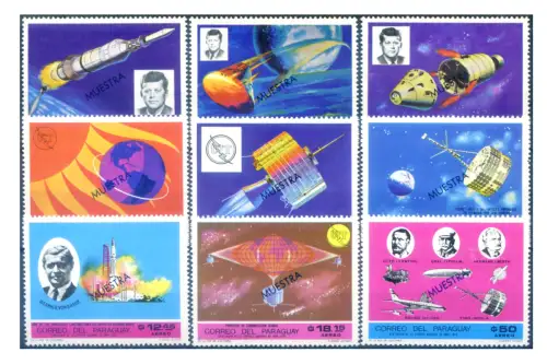 Paraguay. Astronautica 1969. Aufdruckserie 'Probe'.