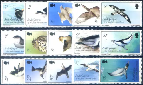 Südgeorgien. Definitiv. Fauna. Vögel 1987.