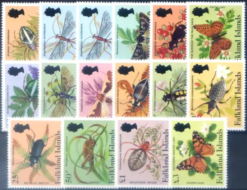 Falklandinseln. Definitiv. Fauna. Insekten und Schmetterlinge 1984-1986.
