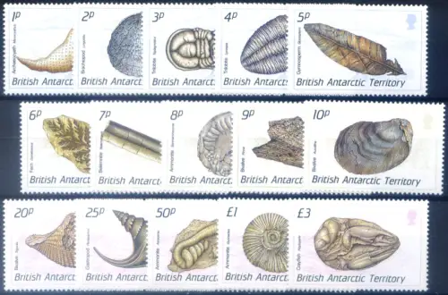 Britisches Antarktisgebiet. Definitiv. Fossilien 1990.