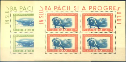 Rumänien. Jugendorganisationen 1946. 2 Miniblätter.