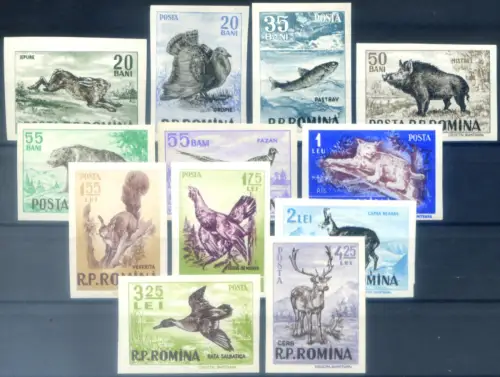 Rumänien. Jagd und Angeln 1956. Ungezähnt.