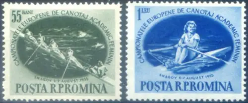 Rumänien. Sport. Damen Ruderboot 1955.