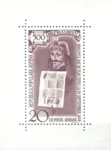 Rumänien. Bukarest 1959. Zettel.