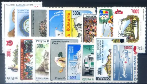 Rumänien. Definitiv. 2001 überdruckt.
