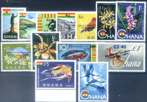 Ghana. Definitiv. Neue Währung 1965.