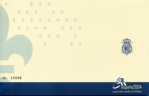 Spanien. Expo 'Spanien '04'. Sonderzettel im Folder.