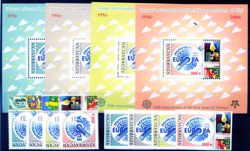 Aserbaidschan. Briefmarken CEPT 2005. Serie gezahnt + ungezähnt + 4 Zettel.