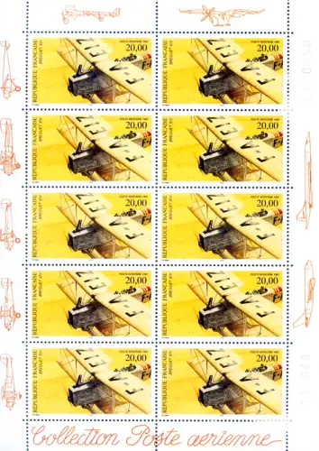 Frankreich. Flugzeug 'Breguet XIV' 1997. Kleinbogen.