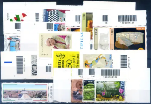 Italienische Republik. Kompletter Jahrgang 2011 (Barcodes).