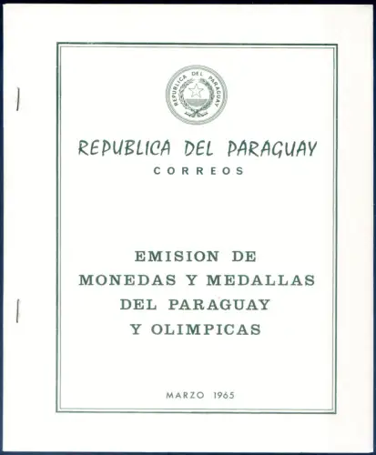 Paraguay. Sport. Olympiade Tokio 1965. Athleten Sieger. 2 Zettel (dent. und ungezähnt) in 2 Foldern.