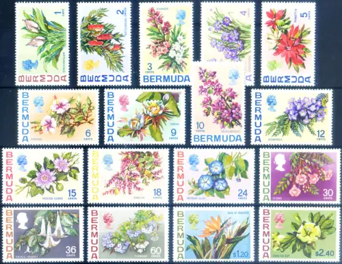 Bermuda. Definitiv. Blumen 1970.