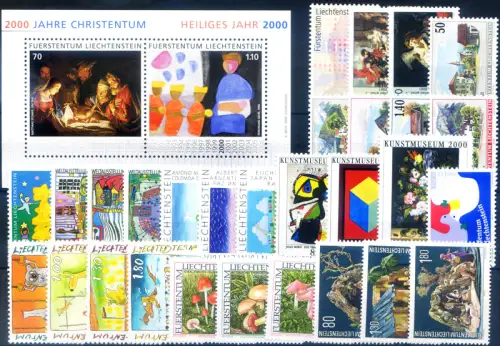 Liechtenstein. kompletter Jahrgang 2000.