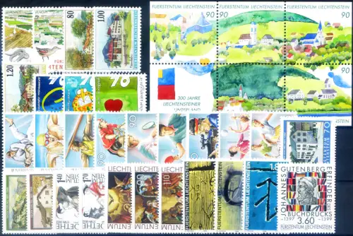 Liechtenstein. kompletter Jahrgang 1999.