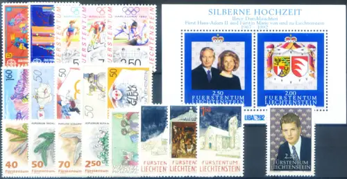 Liechtenstein. kompletter Jahrgang 1992.