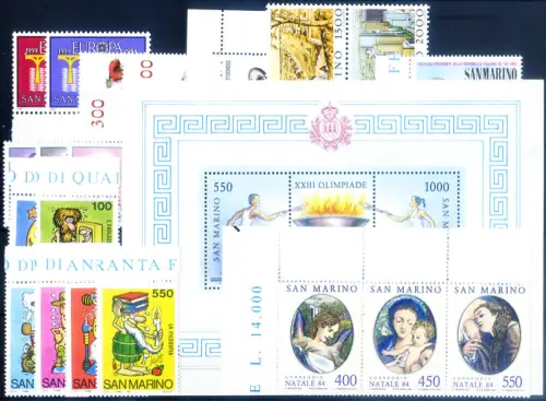 San Marino. kompletter Jahrgang 1984.