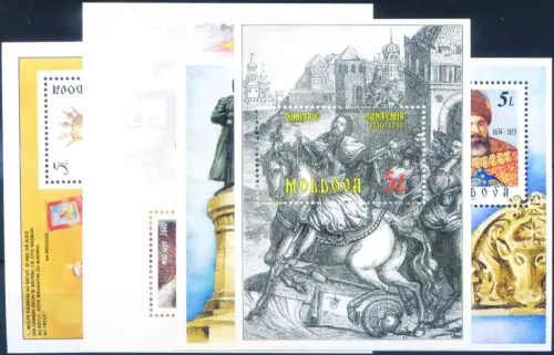 Moldawien. Regnanti 1993-2001. 5 Serien + 4 Zettel + 1 Heft.