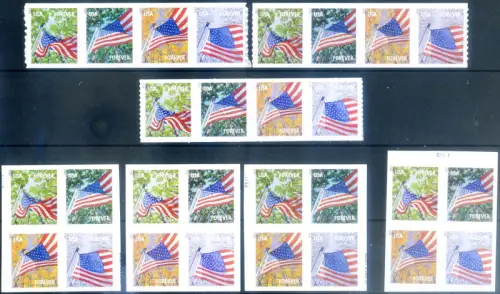 USA. Flagge 2013. Alle Sorten.