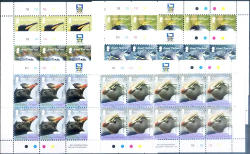 Falklandinseln. Fauna. Pinguine 2008. 6 Miniblätter.