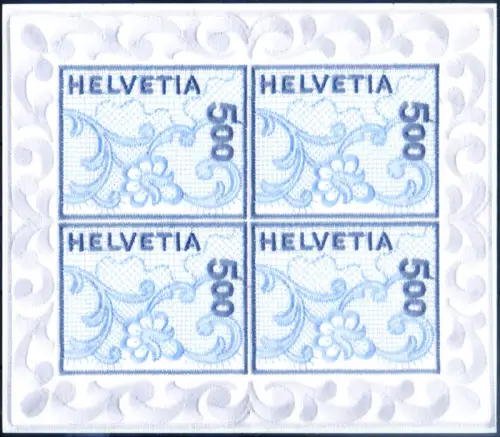 Schweiz. Stickerei St. Gallen 2000. Zettel.