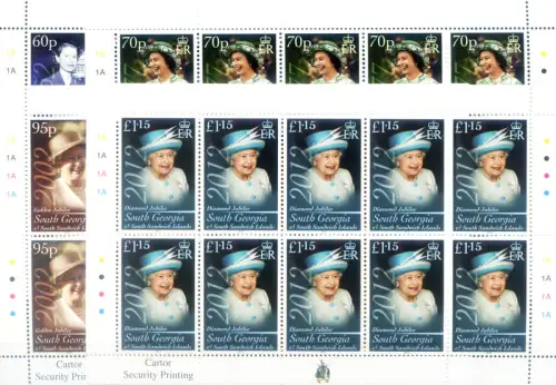 Südgeorgien. Königsfamilie 2012. 4 Miniblätter.