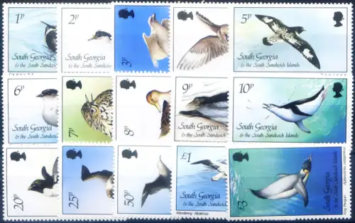 Südgeorgien. Definitiv. Fauna. Vögel 1987.