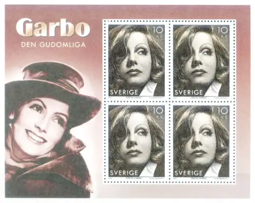Schweden. Greta Garbo 2005. Zettel, in Originalverpackung.