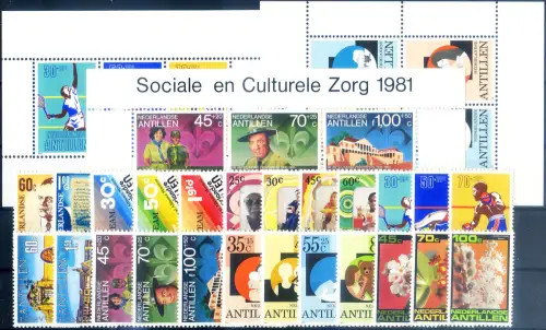 Niederländische Antillen. kompletter Jahrgang 1981.