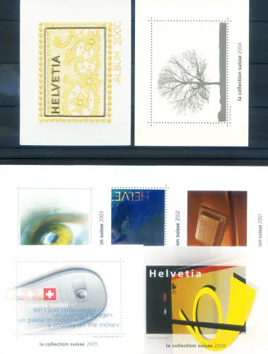 Schweiz. Post Geschenkzettel 2000-2010. 11 Zettel.