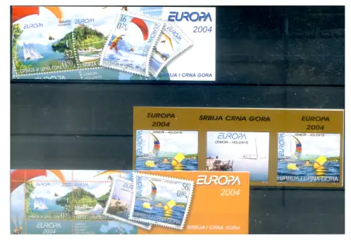 Serbien und Montenegro. Europa 2004. 3 Hefte.