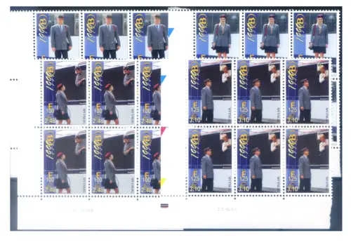 Belgien. Eisenbahnpakete. Uniform Personal 1999. 6er Blöcke.