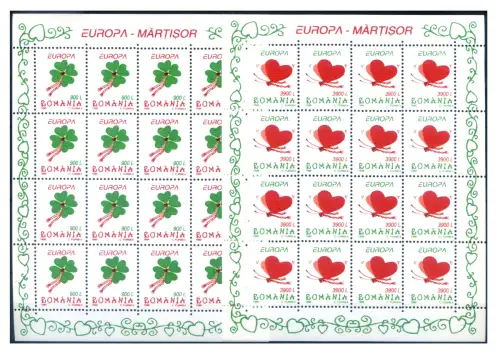 Rumänien. Europa 1998. 2 Miniblätter.