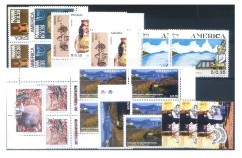 Panama. UPAEP. Kleines Konvolut Ausgaben 1989-1997.