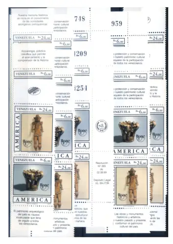 Venezuela. UPAEP. Kleines Konvolut Ausgaben 1989-1998.