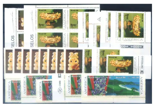 Brasilien. UPAEP. Kleines Konvolut Ausgaben 1989-1998.