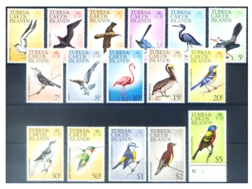 Turks und Caicosinseln. Definitiv. Fauna. Vögel 1973.