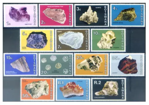 Botswana. Definitiv. Mineralien 1974.
