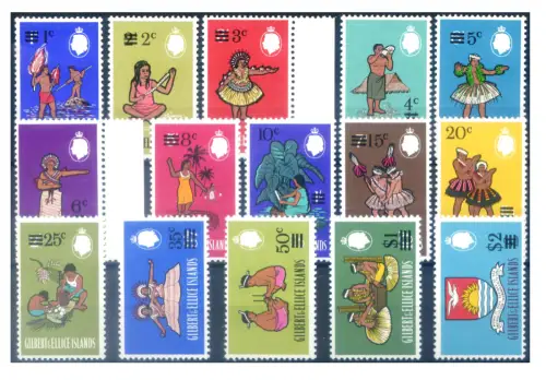 Gilbert und Ellice. Definitiv. Aufdruck 1966.