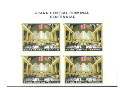 USA. 'Grand Central Station 2013'. Hoher Wert, für Espress. Viererblock.