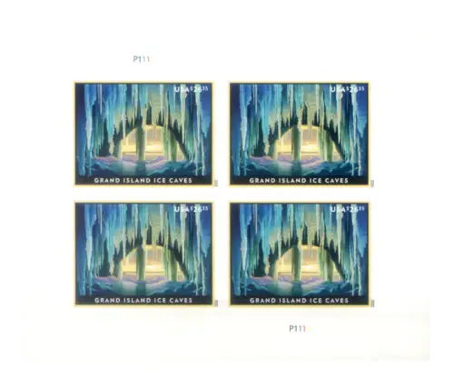USA. 'Grand Island Ice Cave' 2020. Hohe Werte, für Espress. Kleinbogen.