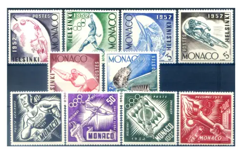 Monaco. Sport. Olympiade Helsinki 1953.
