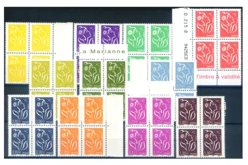 Frankreich. Definitiv. 'Marianna der Franzosen' 2005. Abziehbild. 4er Blöcke.