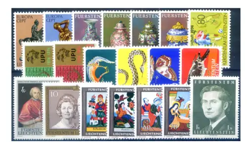 Liechtenstein. kompletter Jahrgang 1974.